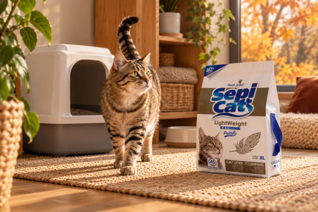 Arenas aglomerantes para gatos